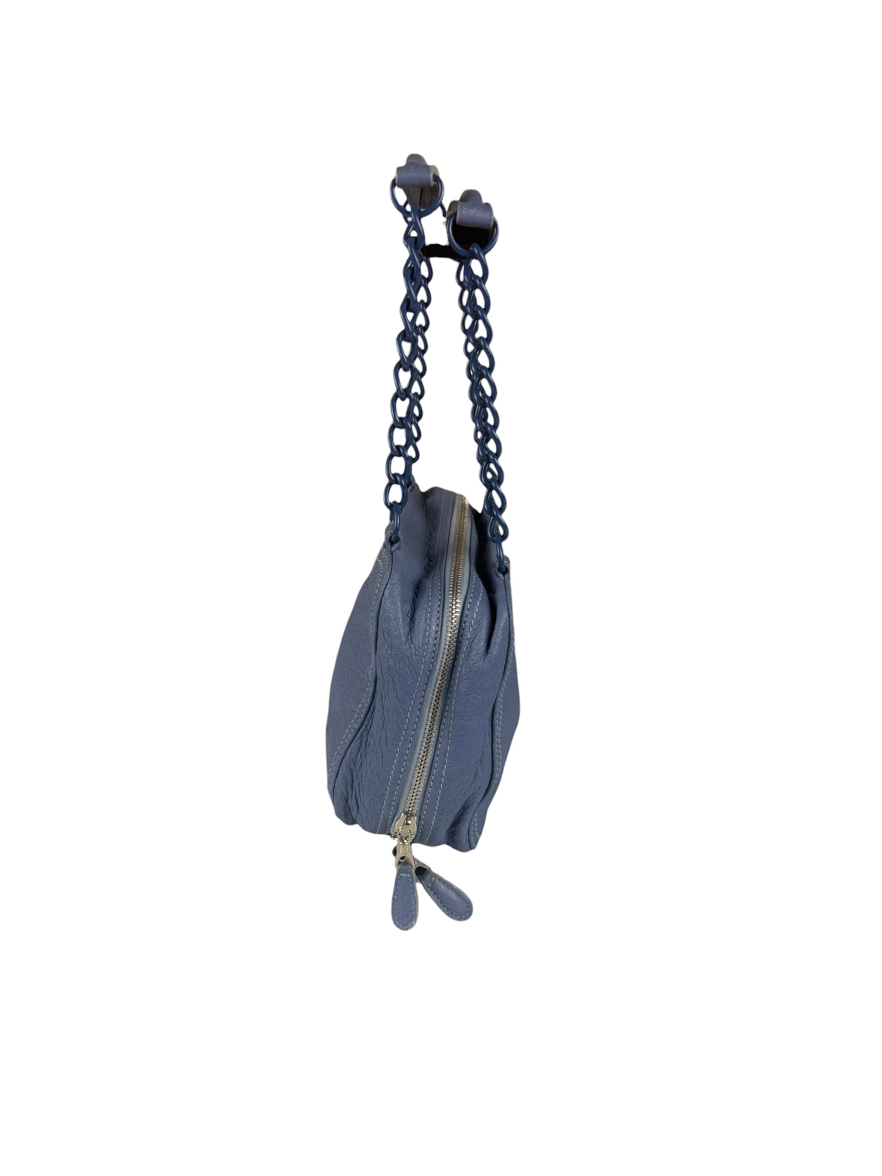 Balenciaga Vintage Blue Leather Mini Pochette