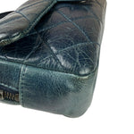 Chanel Blue Glazed Calfskin Portobello Flap Bag 2014