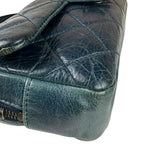 Chanel Blue Glazed Calfskin Portobello Flap Bag 2014