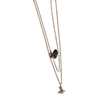 Vivienne Westwood Rose Gold Delicate Pendant Necklace