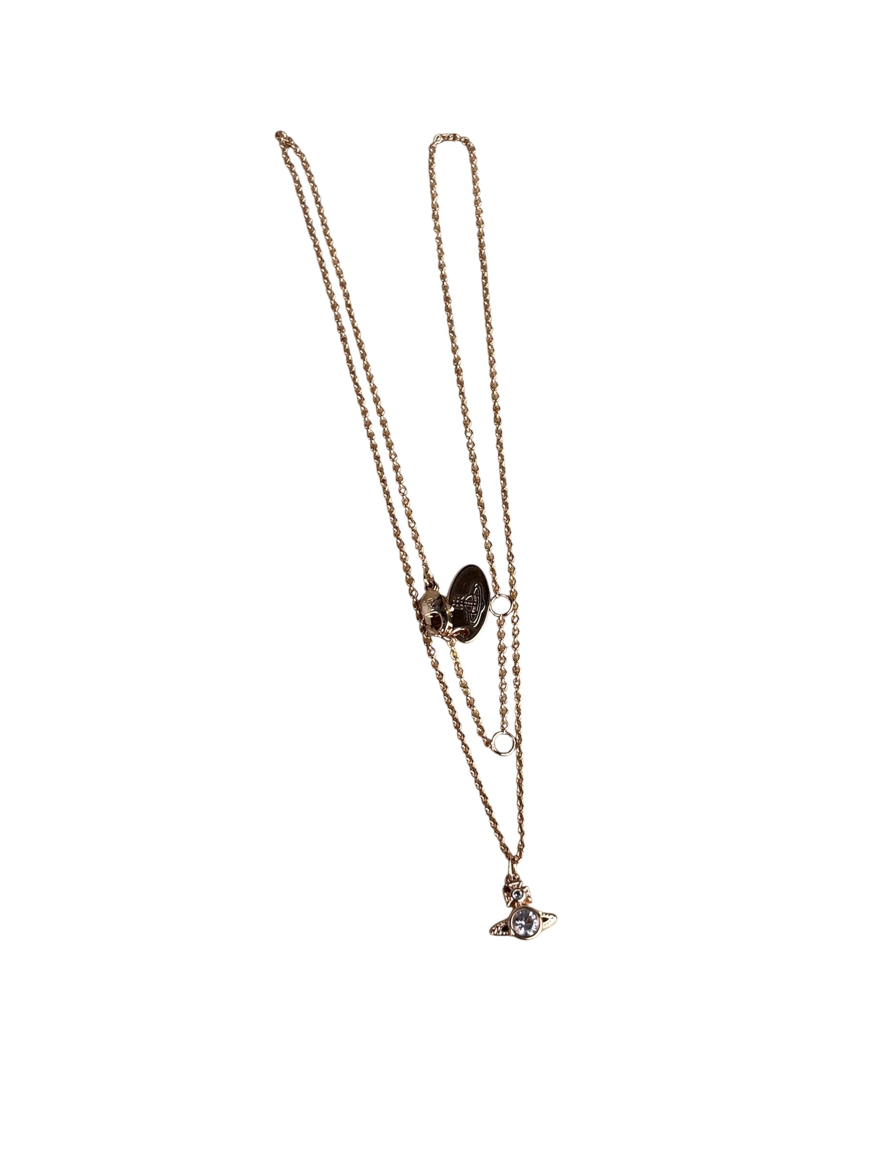 Vivienne Westwood Rose Gold Delicate Pendant Necklace