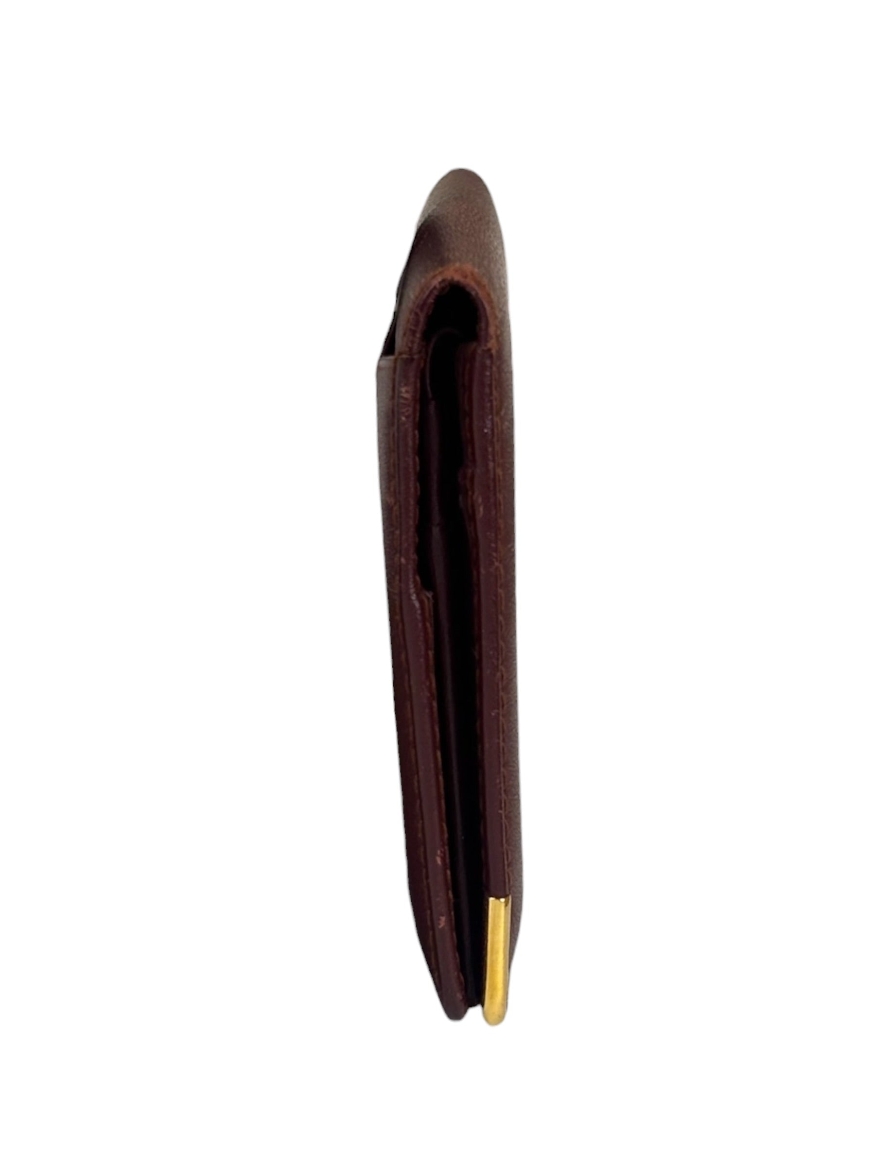 Cartier Vintage Burgundy Leather Wallet