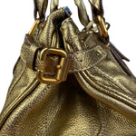 Chloé Vintage Gold Metallic Paddington Bag