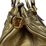 Chloé Vintage Gold Metallic Paddington Bag
