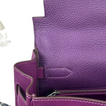 Hermes Kelly 35 Purple Ghillies Swift Togo Leather Handbag 2015
