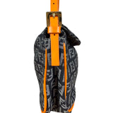 Fendi Orange Leather Trim Zucca Pochette