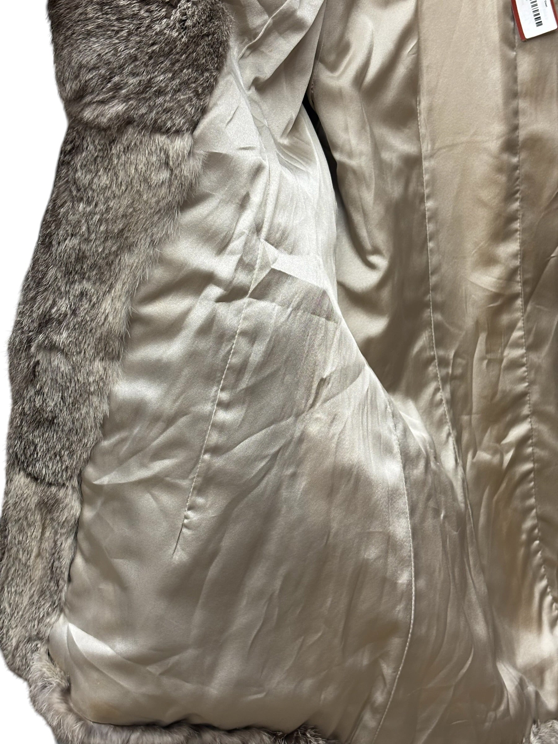 Gifu Mouhi Grey Rabbi Fur Coat
