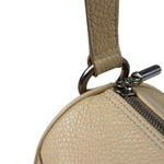 Burberry Cream Calfskin Barrel Shoulder Bag