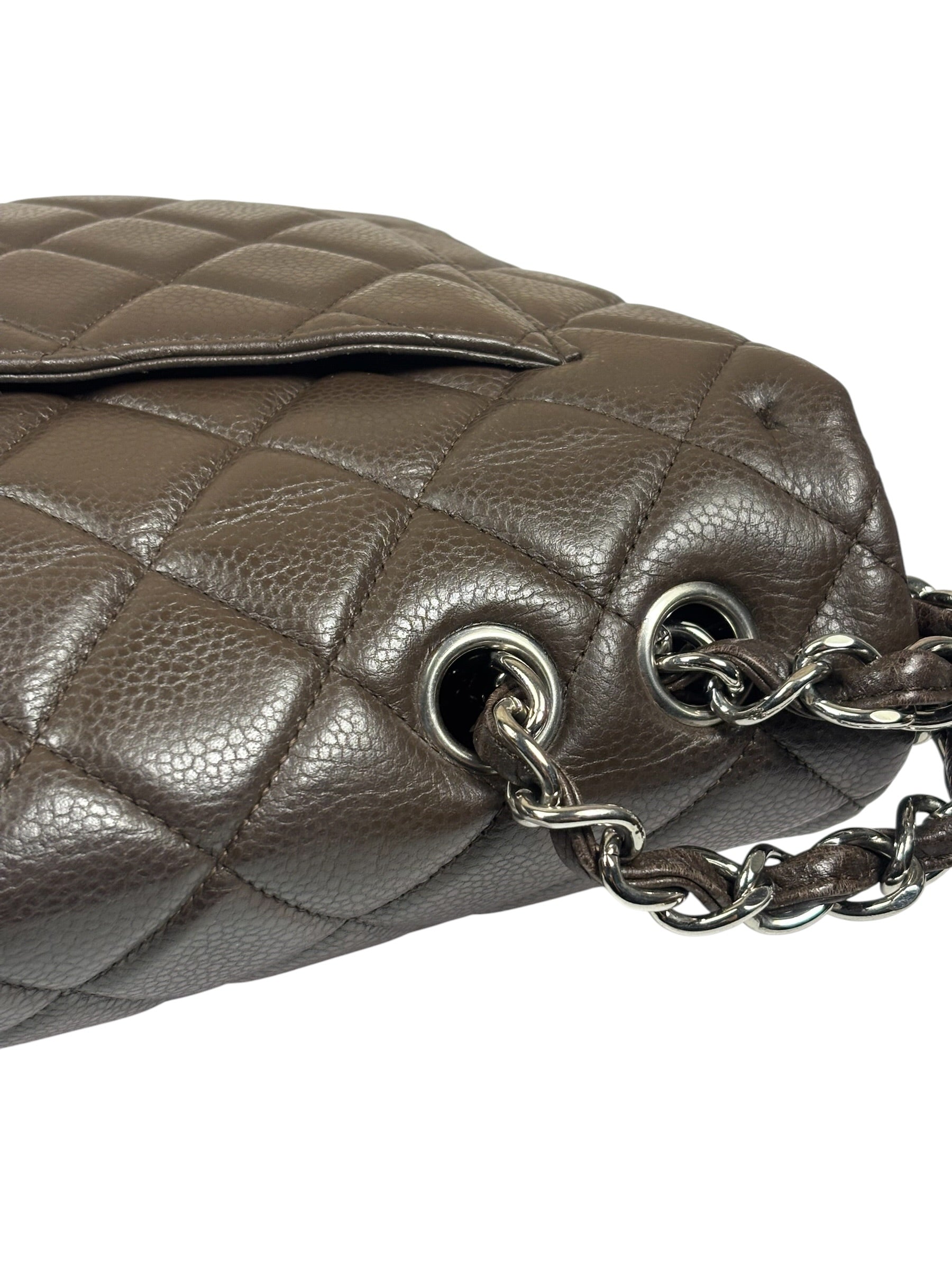 Chanel Chocolate Brown Caviar Quilted Flap Bag 2009