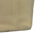 Chanel Vintage Beige Canvas Quilted Chocolate Bar Tote 2003