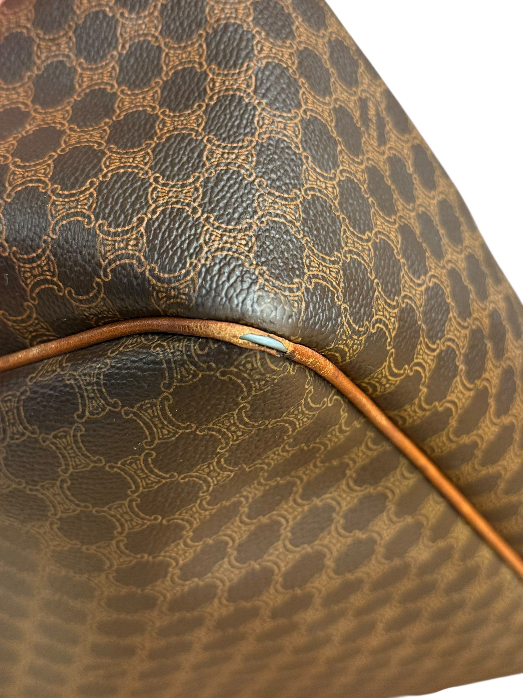 Celine Vintage Macadam Canvas Shoulder Tote