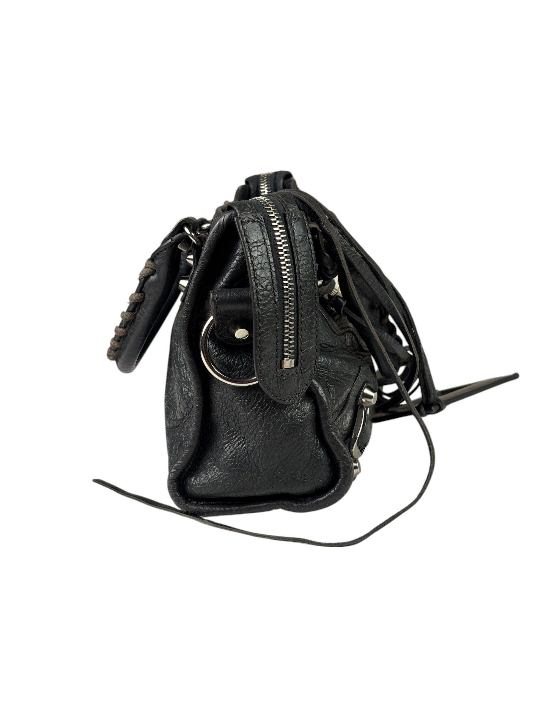 Balenciaga Grey Calfskin Mini Le City Bag