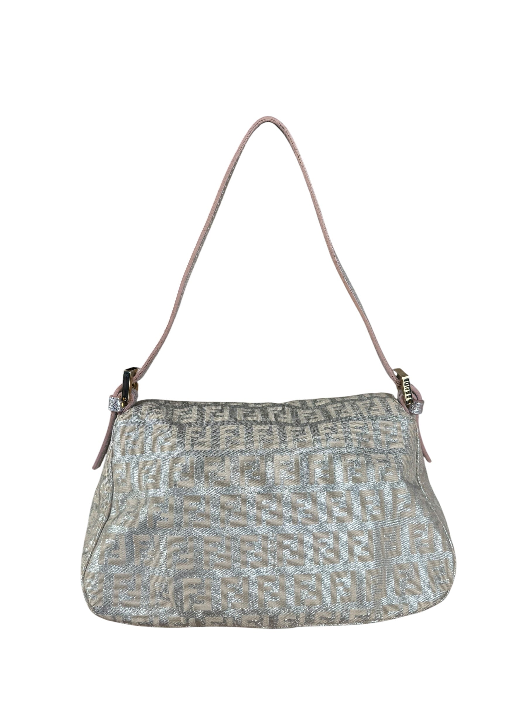 Fendi Vintage Metallic Jacquard Mini Baguette