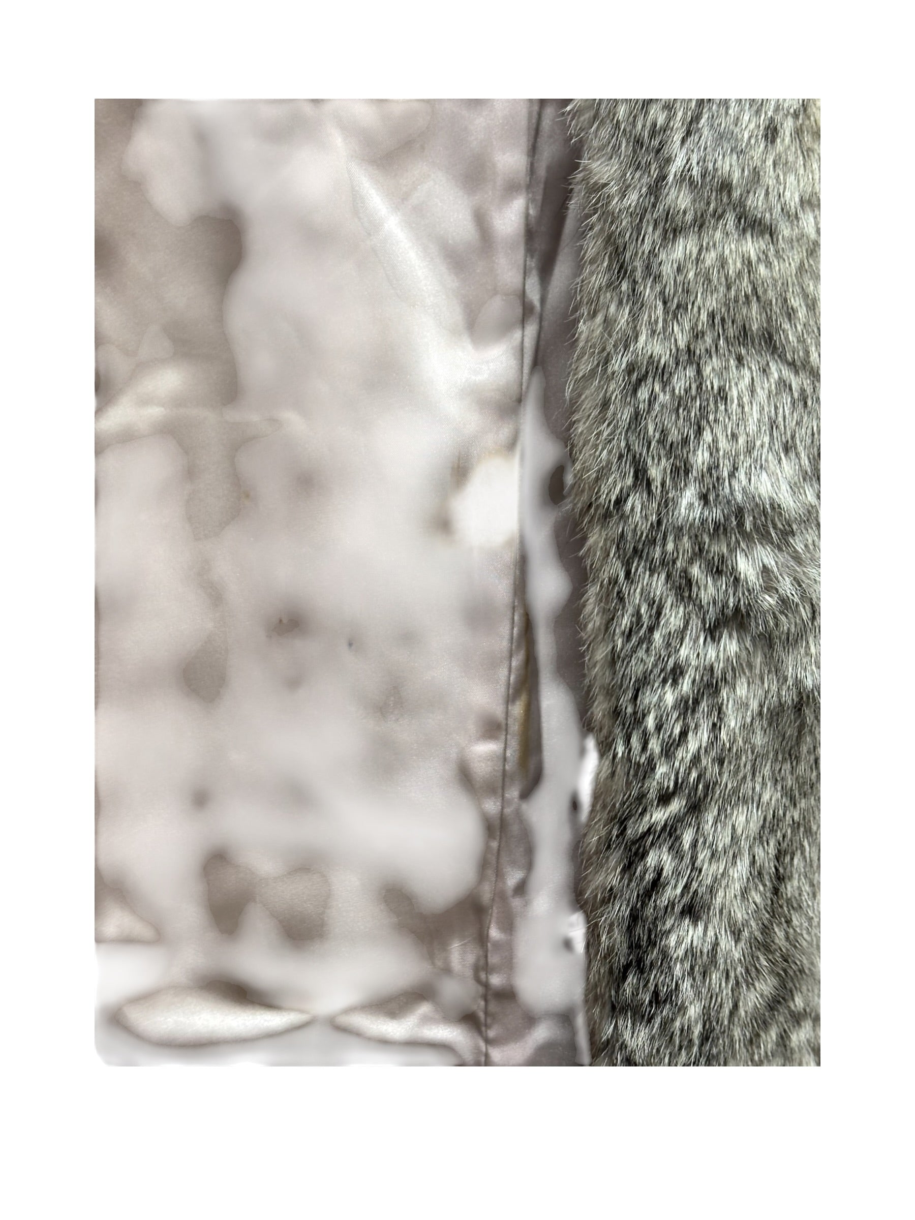Vintage Grey Fox Fur Coat