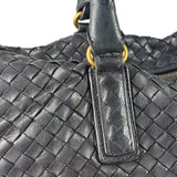 Bottega Veneta Black Intrecciato Large Handbag