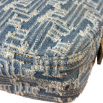Fendi Blue Denim Zucca  Baguette