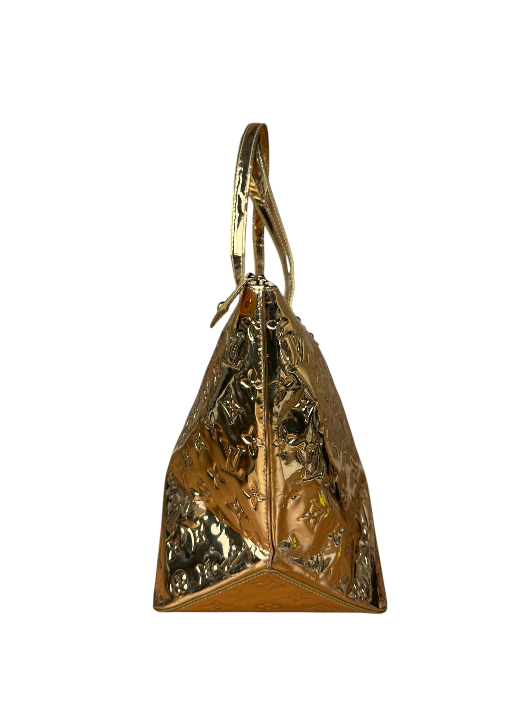Louis Vuitton Gold Monogram Vernis Miroir Bellevue GM Tote