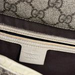 Gucci GG Leather Lined Flap Messenger Bag