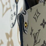 Louis Vuitton Khaki/Green OnTheGo GM Tote