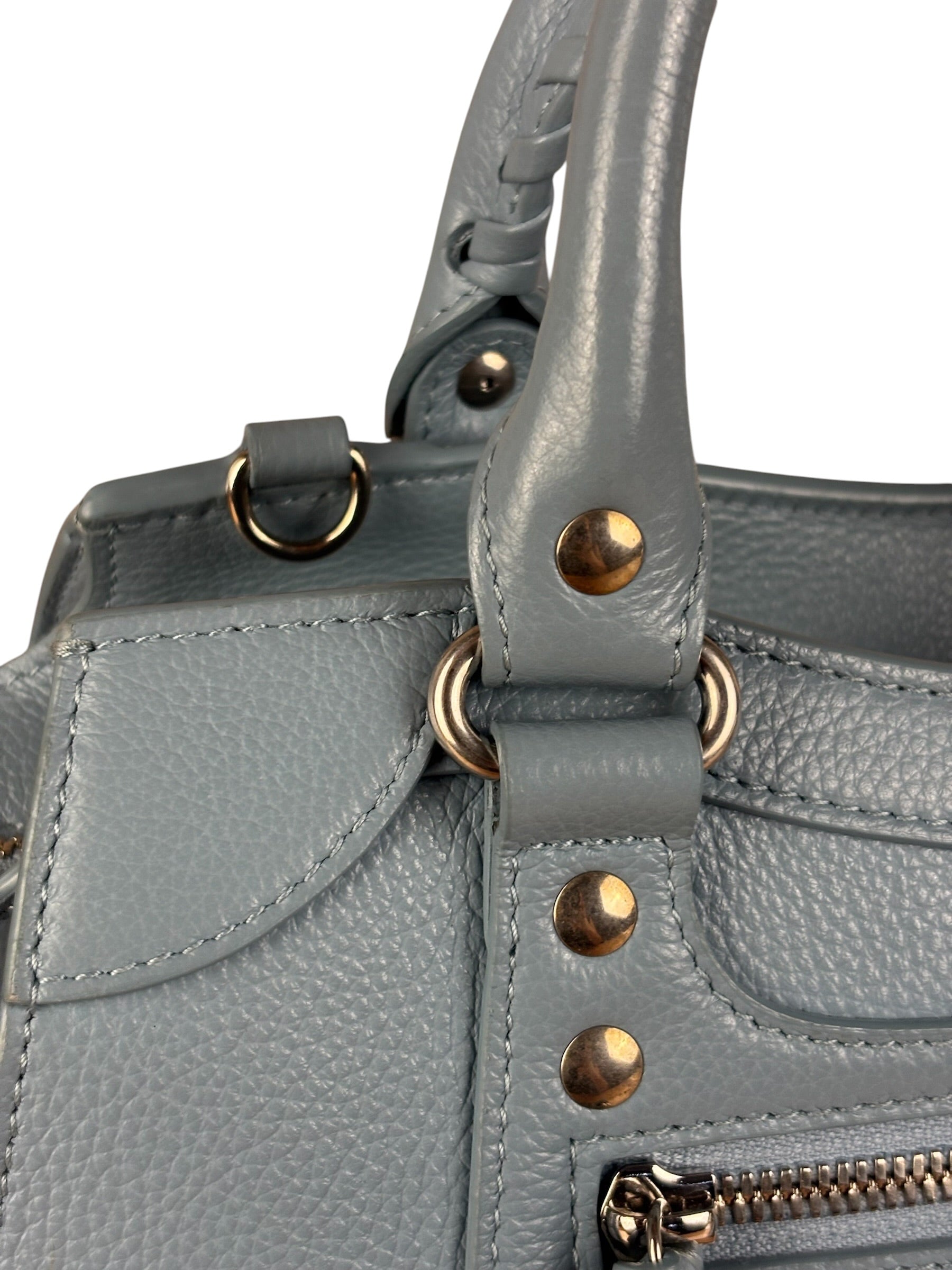 Balenciaga Light Blue Leather Neo Classic City Bag