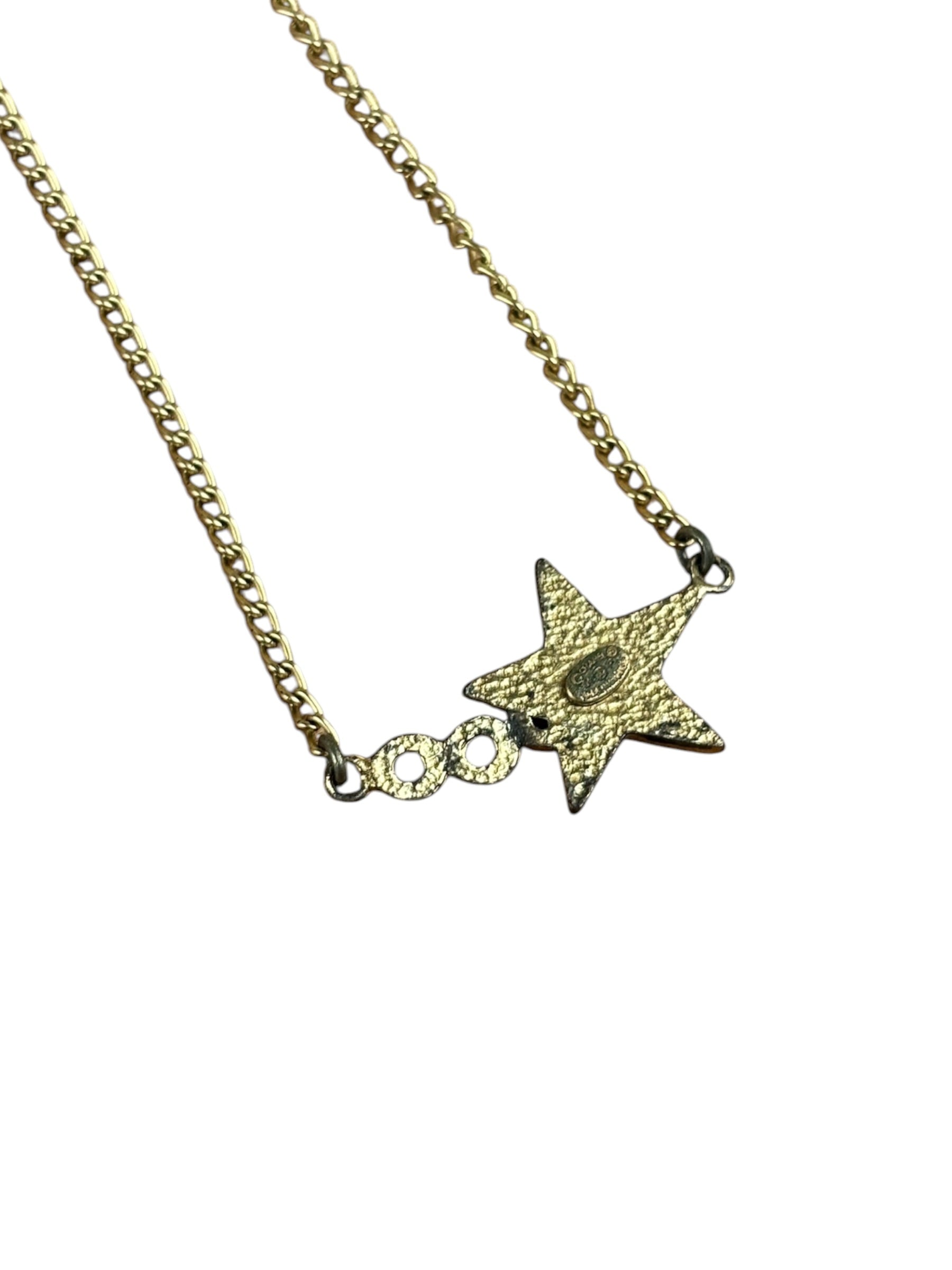 Chanel Vintage Coco Enamel Star Pendant Necklace