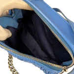 Miu Miu Blue Leather Chain Camera 2Way Shoulder Bag