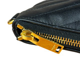 YSL Black Quilted Leather Cassandre Matelasse Pouch