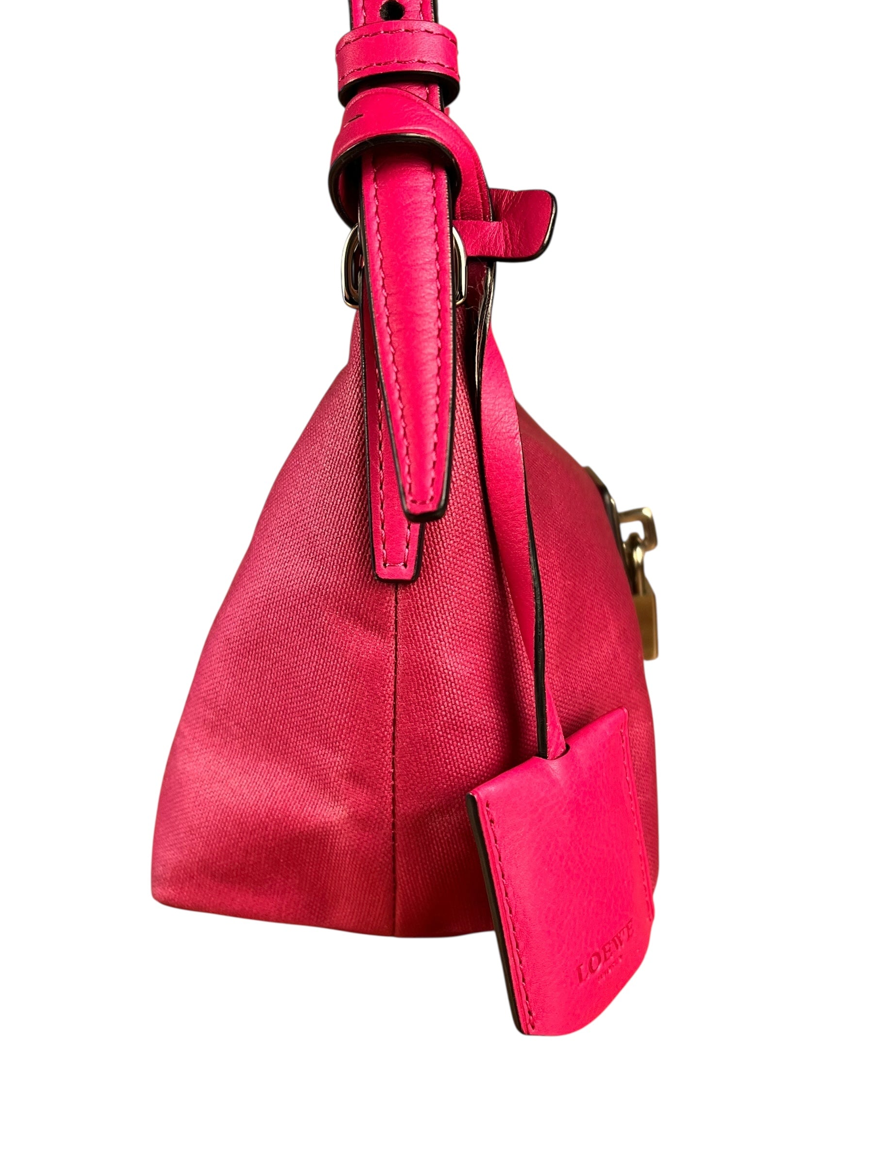 Loewe Fucshia Padlock Shoulder Pochette