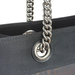 Balenciaga Black Leather Trim Mesh Duty Free Tote Bag