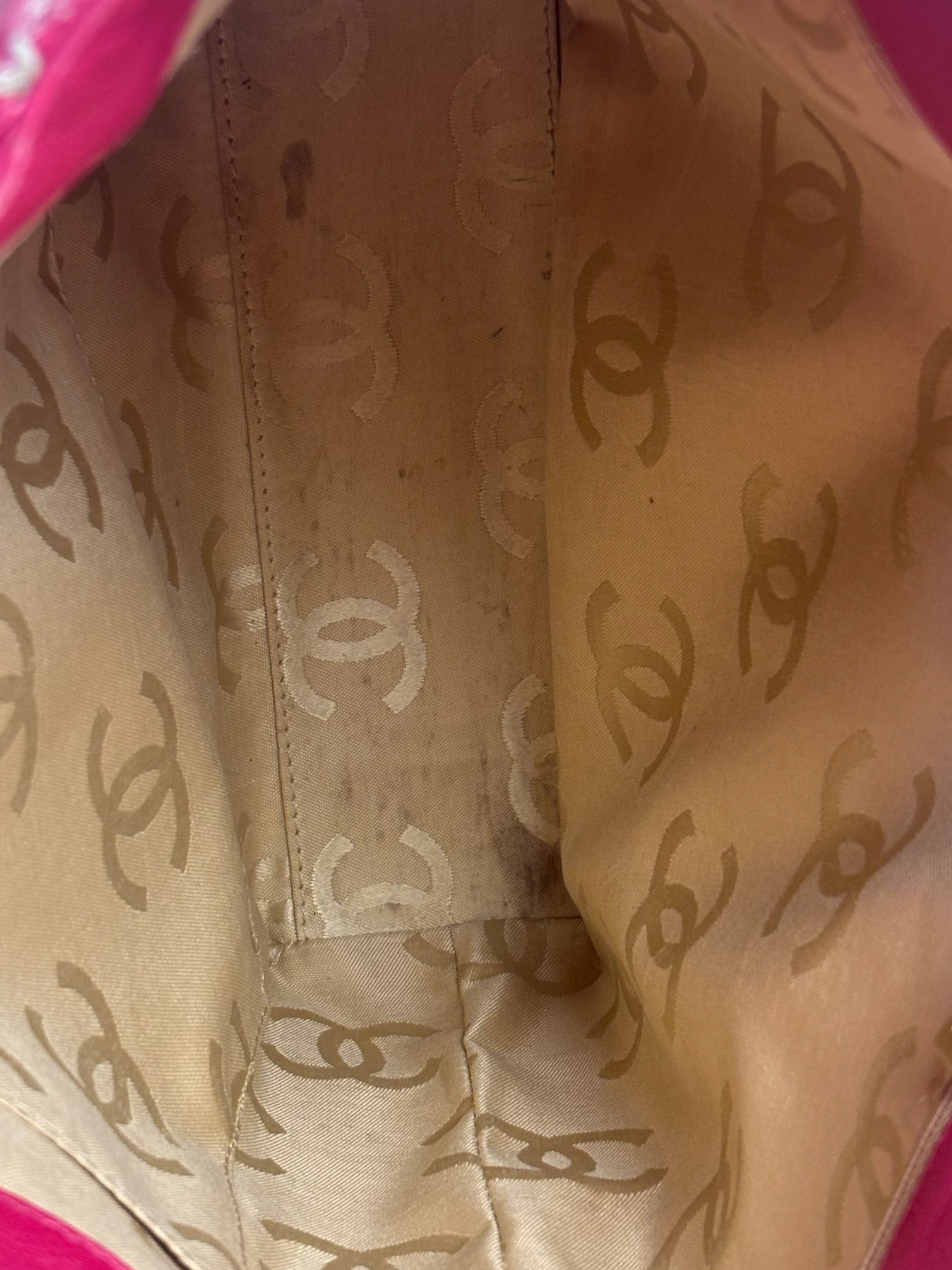 Chanel Vintage Pink Leather Wild Stitch Surpique Tote Bag