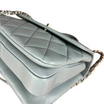 Chanel CC Trendy Blue Leather Flap Top Handle Bag