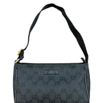 Gucci Vintage GG Black Canvas Pochette