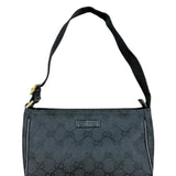 Gucci Vintage GG Black Canvas Pochette