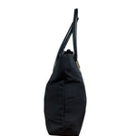 Gucci Vintage Black Nylon Leather Trim Tote Bag