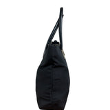 Gucci Vintage Black Nylon Leather Trim Tote Bag