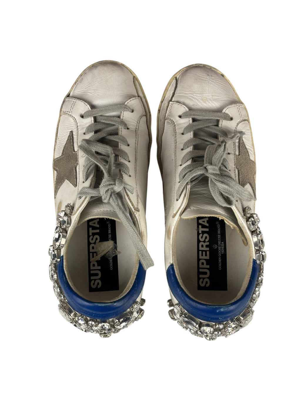 Golden Goose Superstar Sneakers Crystal Embellishments
