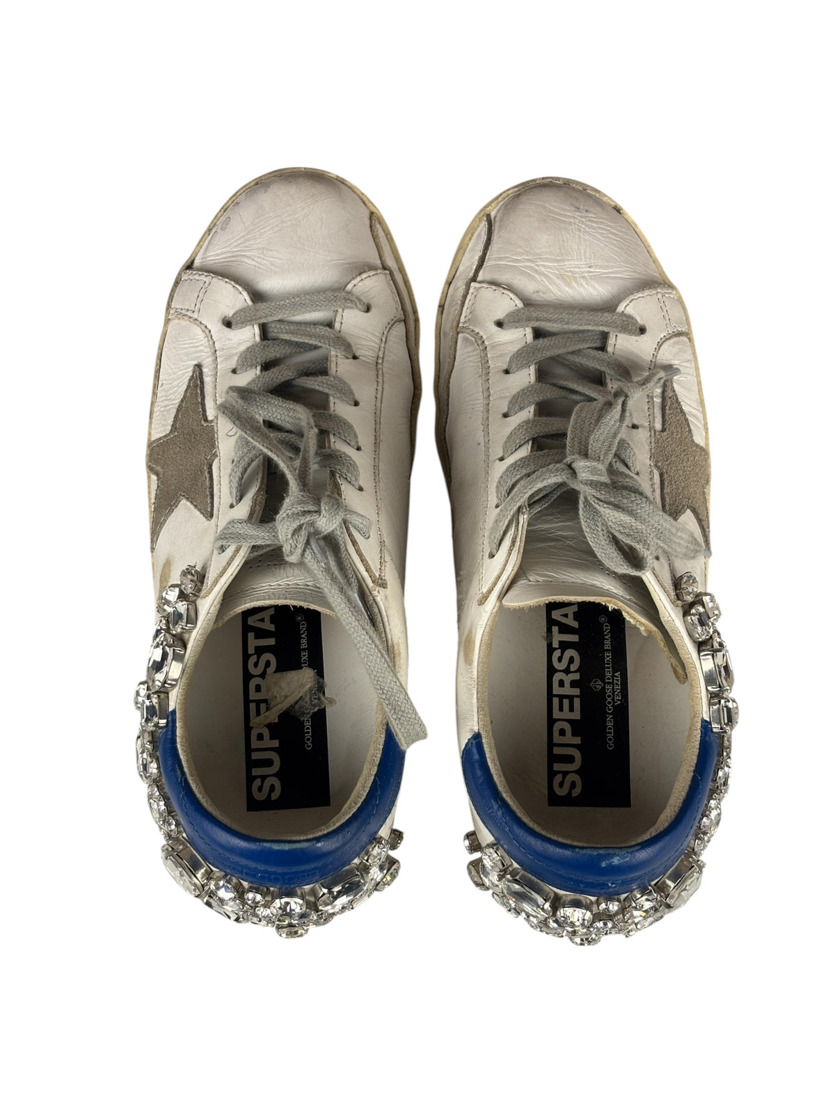 Golden Goose Superstar Sneakers Crystal Embellishments