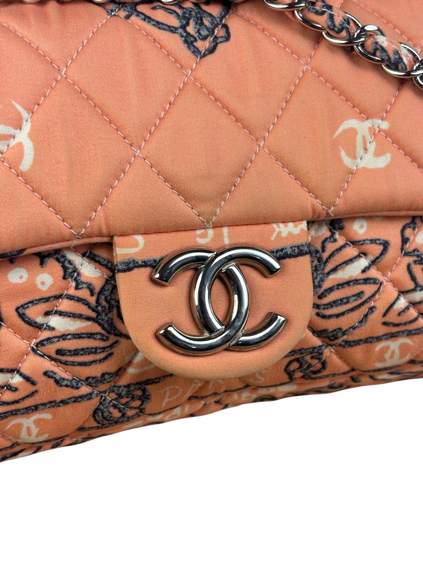 Chanel Pink Paisley Bandana Print Flap Bag
