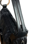 Fendi Vintage Black Leather Oyster Hobo Bag