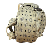 MCM Beige Leather Monogram Medium Stark Backpack