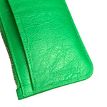 Balenciaga Green Leather Le Cagole Coin/Card Holder