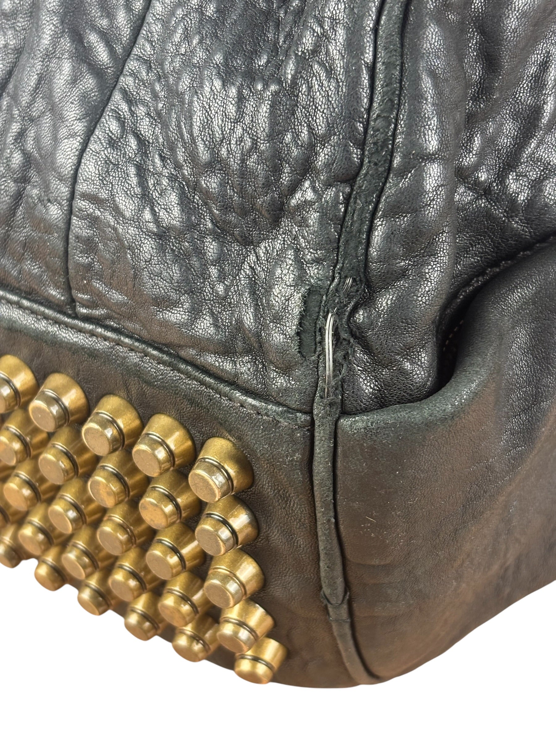 Alexander Wang Black Leather Rocco Duffel Line Shoulder/HandBag