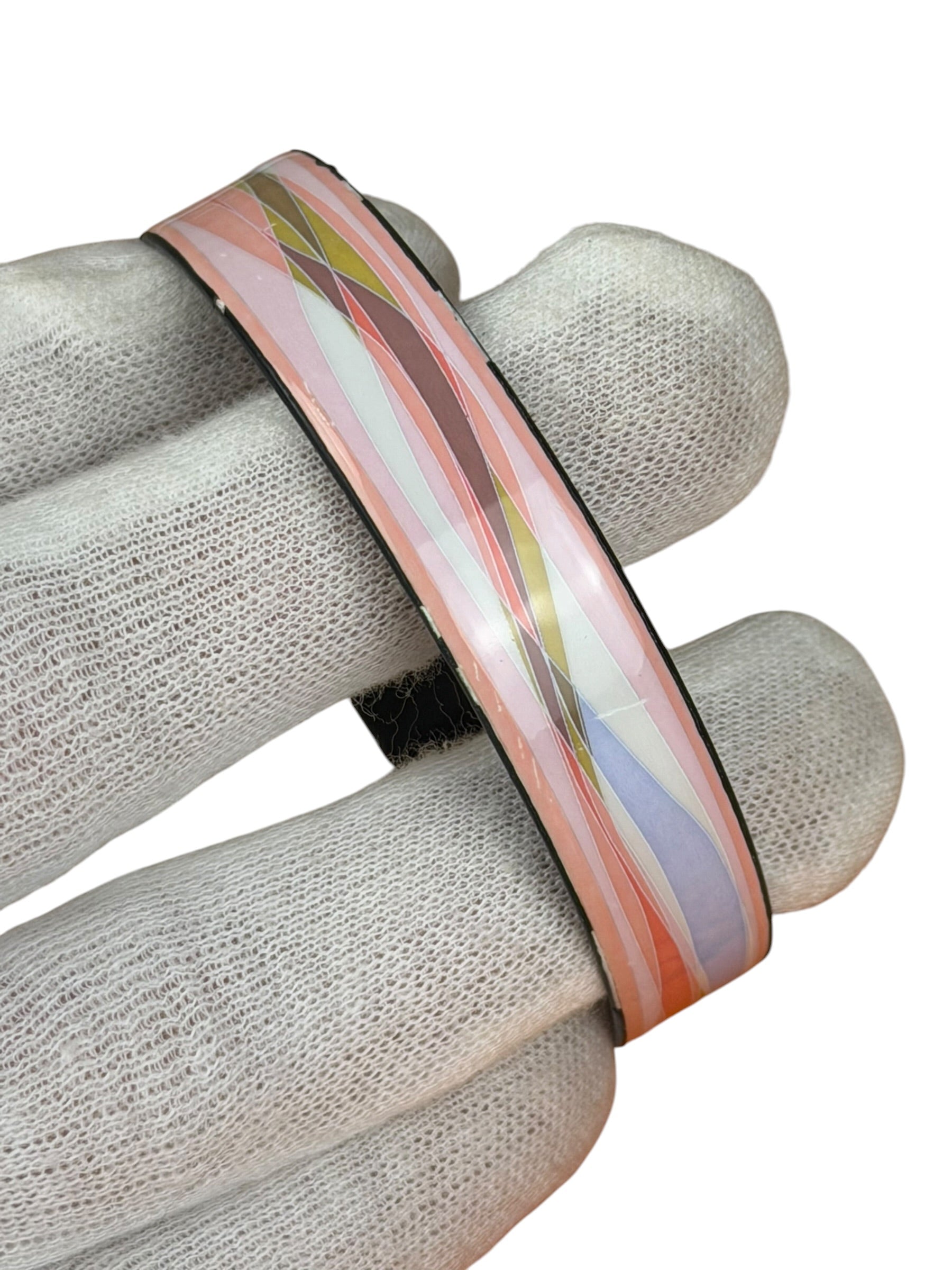 Hermes Abstract Wave Multicolor Bangle Bracelet
