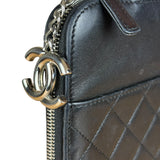 Chanel Black Quilted Caviar Leather Tablet Clutch Case