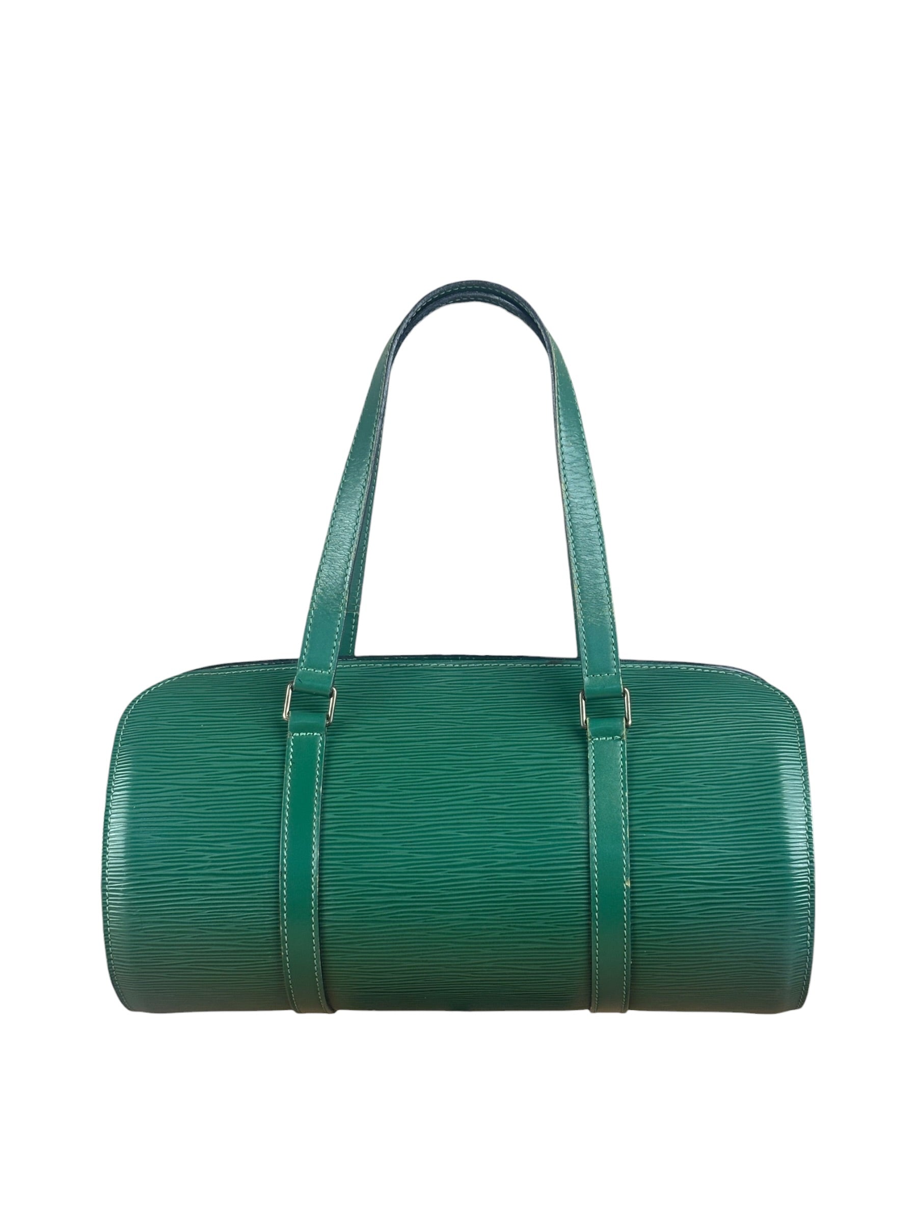 Louis Vuitton Green Epi Soufflot Handbag