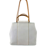 Hermes Light Blue Canvas Leather Trim Cabag Elan Tote
