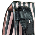 Salvatore Ferragamo Pink/Black Striped Crossbody Bag