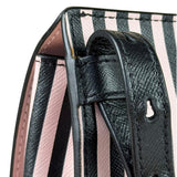 Salvatore Ferragamo Pink/Black Striped Crossbody Bag