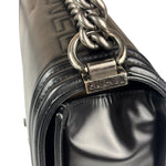 Chanel Black Calfskin Boy Flap Bag 2015