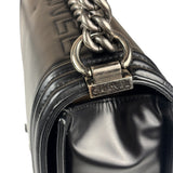 Chanel Black Calfskin Boy Flap Bag 2015